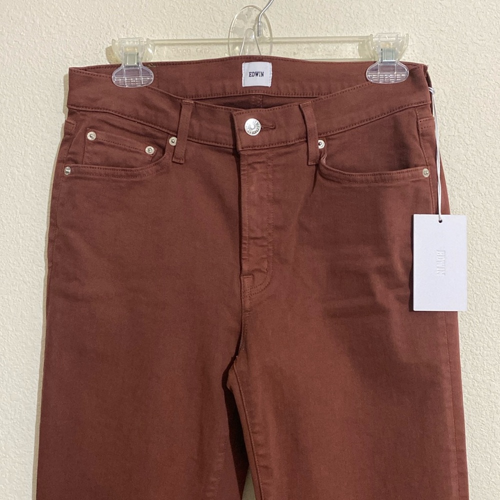 EDWIN Shape High Performance Stretch BREE Pants w Raw Hems Women's Size 28